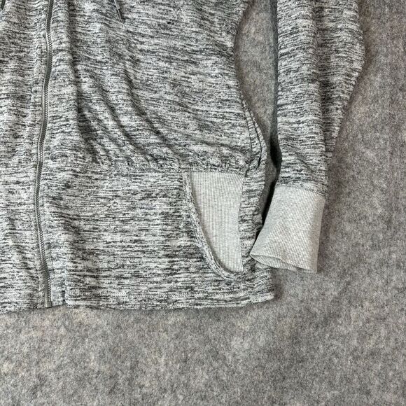 Athleta Blissful CYA Jacket Womens Large Full Zip Heather Gray Hoodie Athletic - Picture 4 of 11
